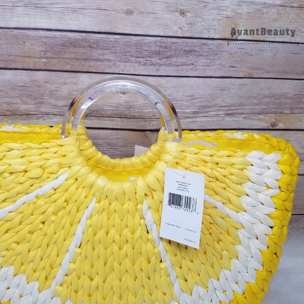 Kate Spade Picnic Perfect Lemon Medium Tote Yellow - Picture 8 of 13